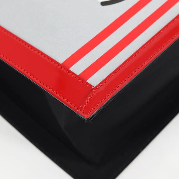 CHANEL Mademoiselle Choco Bar line Tote Bag Leather Red CC Auth 135950V - Picture 16 of 16